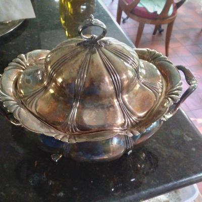 Silver soup tureen