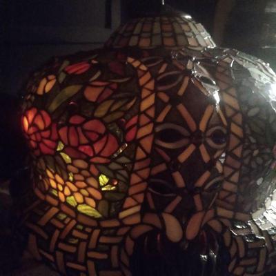 Fabulous large leaded glass shade
