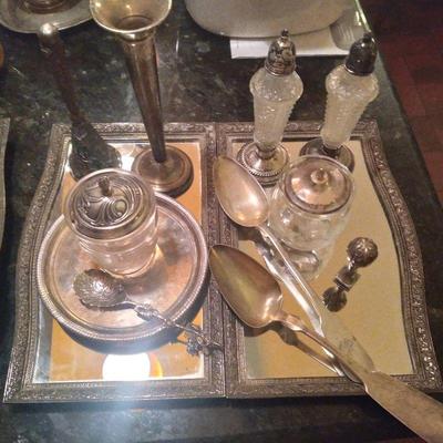 Sterling silver plateau trays