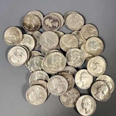 (40) 1964 90% Silver Washington Quarters