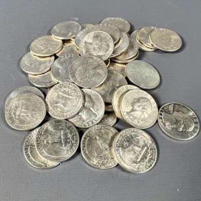 (40) 1964 90% Silver Washington Quarters