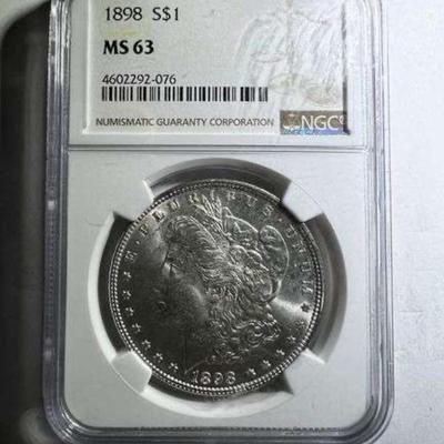 1898 O Morgan Silver Dollar NGC Graded