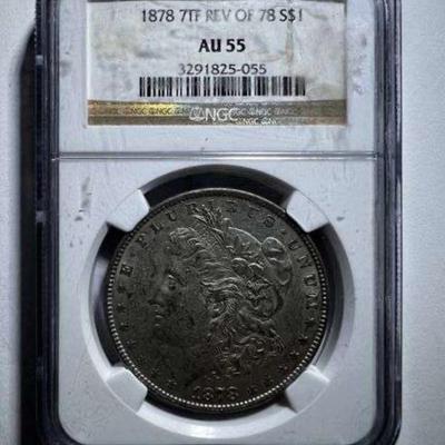 1878 7TF Reverse of 1878 Morgan Silver Dollar NGC Graded