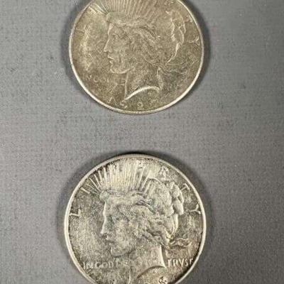 (2) Peace Dollars 1927 & 1928-S