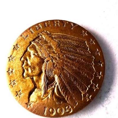 1908 $2.5 Indian Gold Quarter Eagle