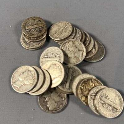 (27) Mercury Dimes