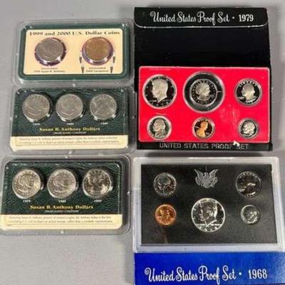 (2) US Mint Sets & (3) US Dollar Coins Sets