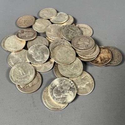(40) 1964 90% Silver Washington Quarters
