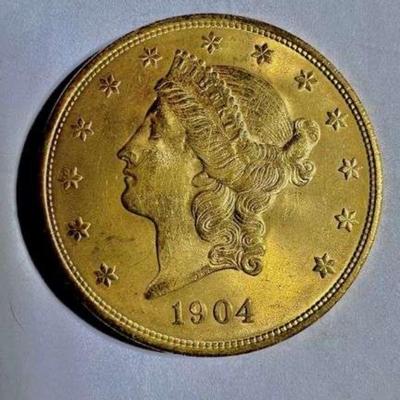 1904 Liberty Head $20 Gold Double Eagle 