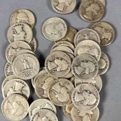 (40) 1964 90% Silver Washington Quarters