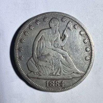 1884 Liberty Seated Silver Half Dollar 