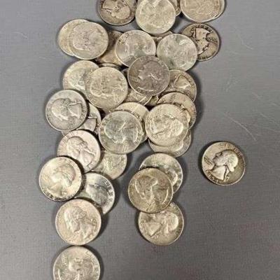 (40) 1964 90% Silver Washington Quarters