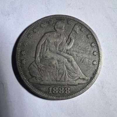 1888 Liberty Seated Silver Half Dollar 