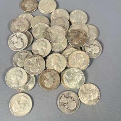 (40) 1964 90% Silver Washington Quarters