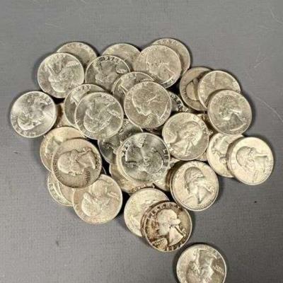 (40) 1964 90% Silver Washington Quarters