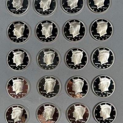 (20) 2007-S Kennedy Half Dollar Silver Proofs
