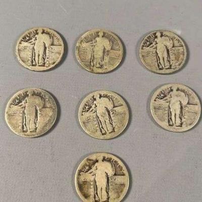 (7) Standing Liberty Quarters