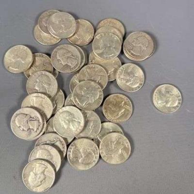 (40) 1964 90% Silver Washington Quarters