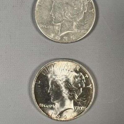 (2) Peace Dollars 1935 & 1924