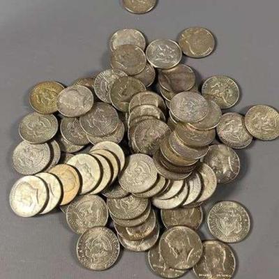 (70) 1965 to 1970 40% Silver Kennedy Half Dollars