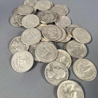 (40) 1964 90% Silver Washington Quarters