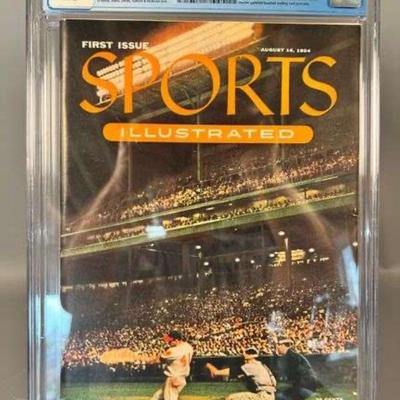 Graded First Sports Illustrated #V1 #1 Time Inc, August 16, 1954 With Subscription Insert. Graded 9.0. This is a Great Find for any...
