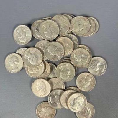 (40) 1964 90% Silver Washington Quarters