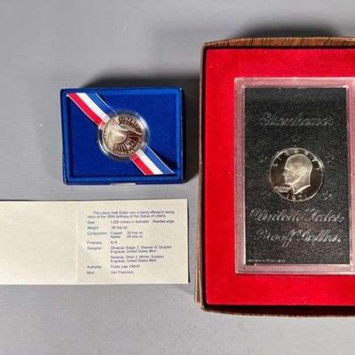 Eisenhower Proof Dollar & US Half Dollar Proof