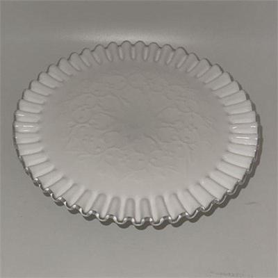Lot 104  
Fenton 3510 Silver Crest Spanish Lace Cake Plate