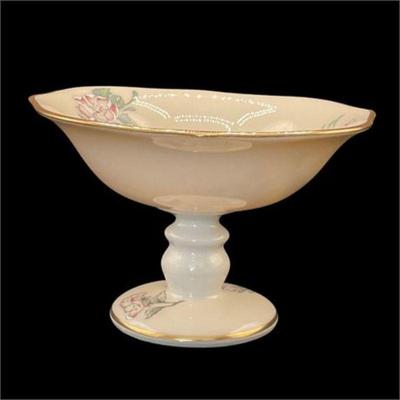 Lot 387  
Lenox Serenade Compote Pedestal Candy Dish with Gold Trim
