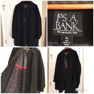 JoS Banks menâ€™s size XL lined overcoat