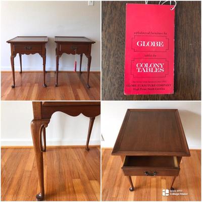 Vintage Side Tables by Globe Furniture, High Point, NC