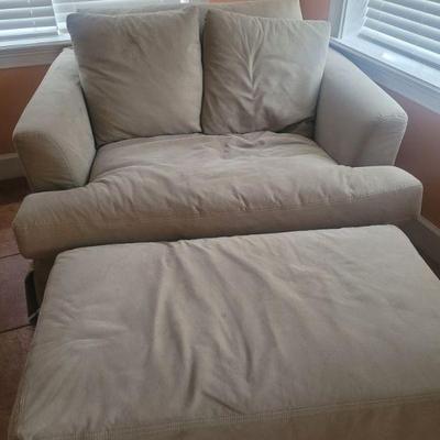 Over sized chair and ottoman