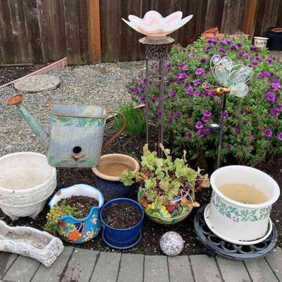 Assortment of flower pots