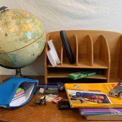 Office desk supplies globe