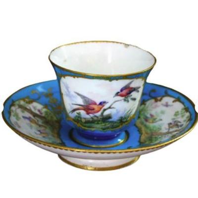 Lot 038   0 Bid(s)
Antique French Sevres Style Tea Cup and Saucer Hand Painted Birds Ca 18th C