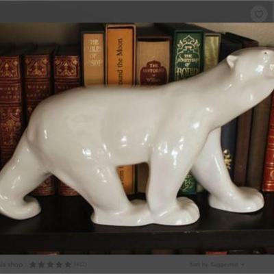 Lot 009   0 Bid(s)
White Polar Bear Porcelain Figurine by Imperial Lomonosov Porcelain Factory