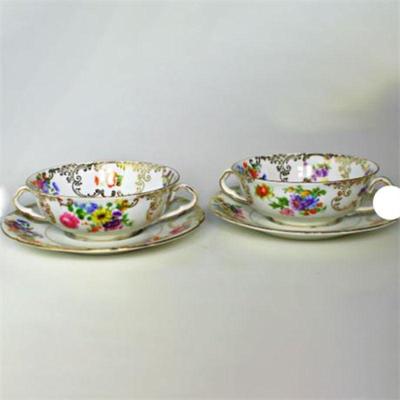 Lot 047   1 Bid(s)
Vintage Dresden Floral Pattern China Cream Soup Bowls, Two (2)