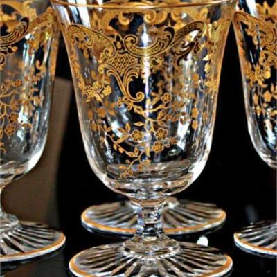 Lot 087   4 Bid(s)
St Louis Crystal Gold Encrusted Goblets 1 Cocktail / Rum Glass