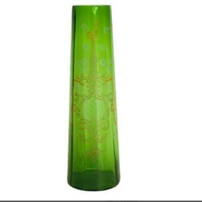 Lot 069   3 Bid(s)
Antique Art Deco Green Glass Vase Enamel Decoration