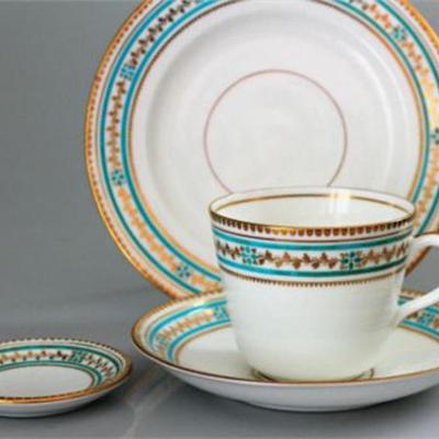 Lot 131   0 Bid(s)
Antique Powell & Bishop Turquoise Gold Floral Breakfast Set Large Tea Cup Saucer