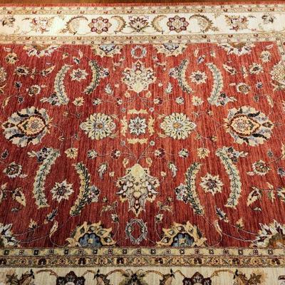 Lot 40 - Red / Cream Oriental Rug (7' 11" x 10' x5") 
