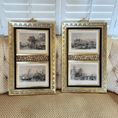 Lot 57 - Sungott Art Studios Antique Chinese Engravings 