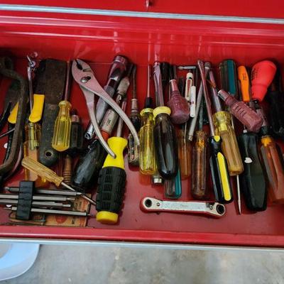 Lot 103 - Small Tool Chest + Tools 