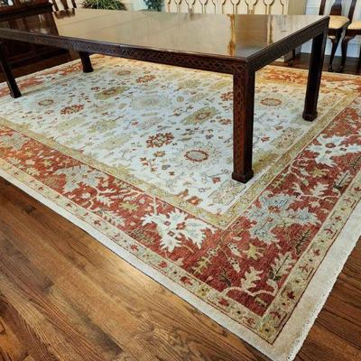 Lot 10 - Large Cream / Rust Oriental Rug (10' x 14') 