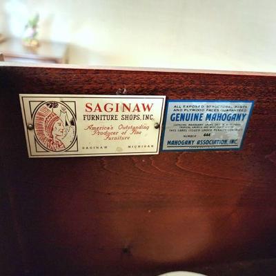 Lot 16 - Saginaw Mahogany Breakfront Cabinet 