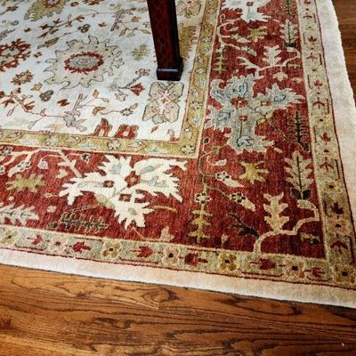 Lot 10 - Large Cream / Rust Oriental Rug (10' x 14') 