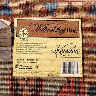 Lot 11 - Karastan Williamsburg "Kurdish" Oriental Rug (10' x 14') 