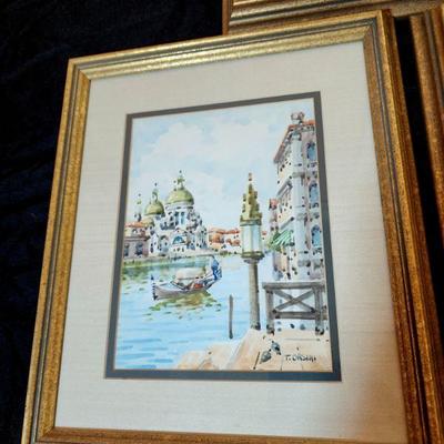 Lot 65 - Trio of Italian Watercolor Paintings 