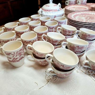 Lot 33 - Churchill Pink Willow Dishes 